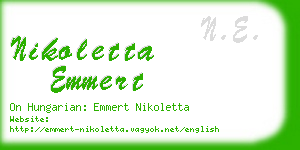 nikoletta emmert business card